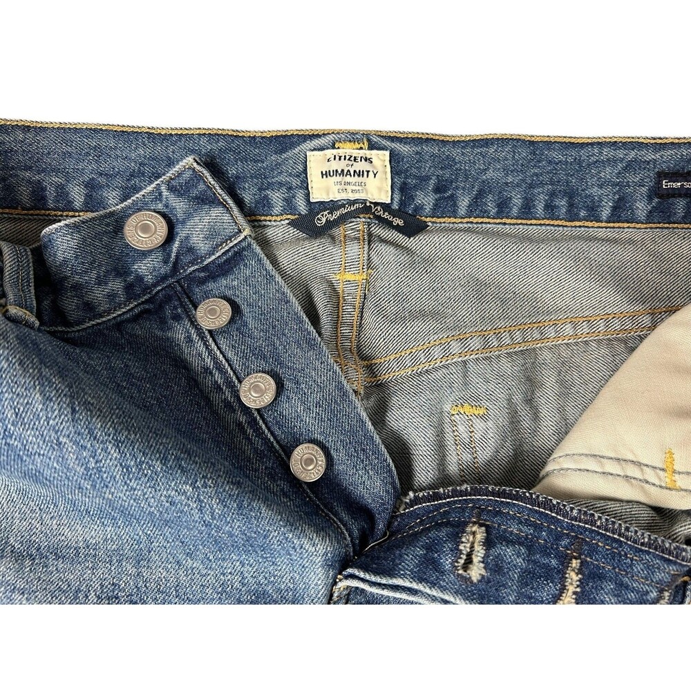 Citizens of Humanity Vintage Premium Emerson Crop Petite Slim Boyfriend Jeans 28 - Picture 6 of 14